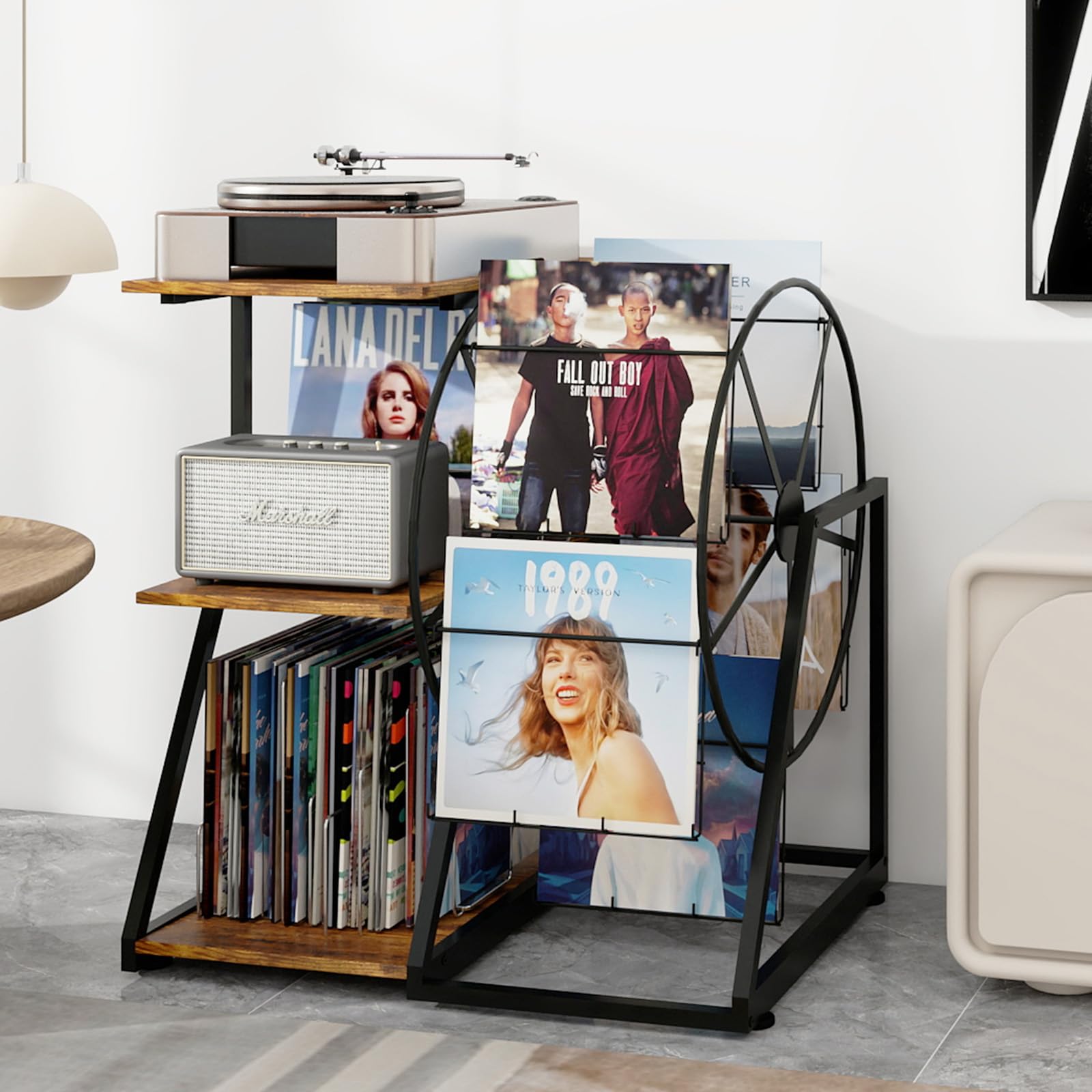レコードスタンド MAX Turntable Stand Amazon.com: Record Player Stand with Ferris Wheel for Vinyl
